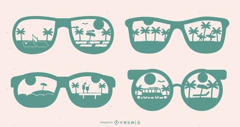 Silhoutte Summer Glasses Design Set