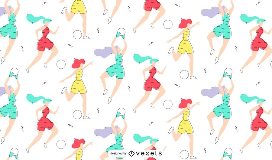 Padrão de futebolistas de mulheres Padrão de futebolistas de mulheres