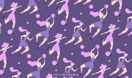 Frauen-Fußball-Muster-Design Frauen-Fußball-Muster-Design
