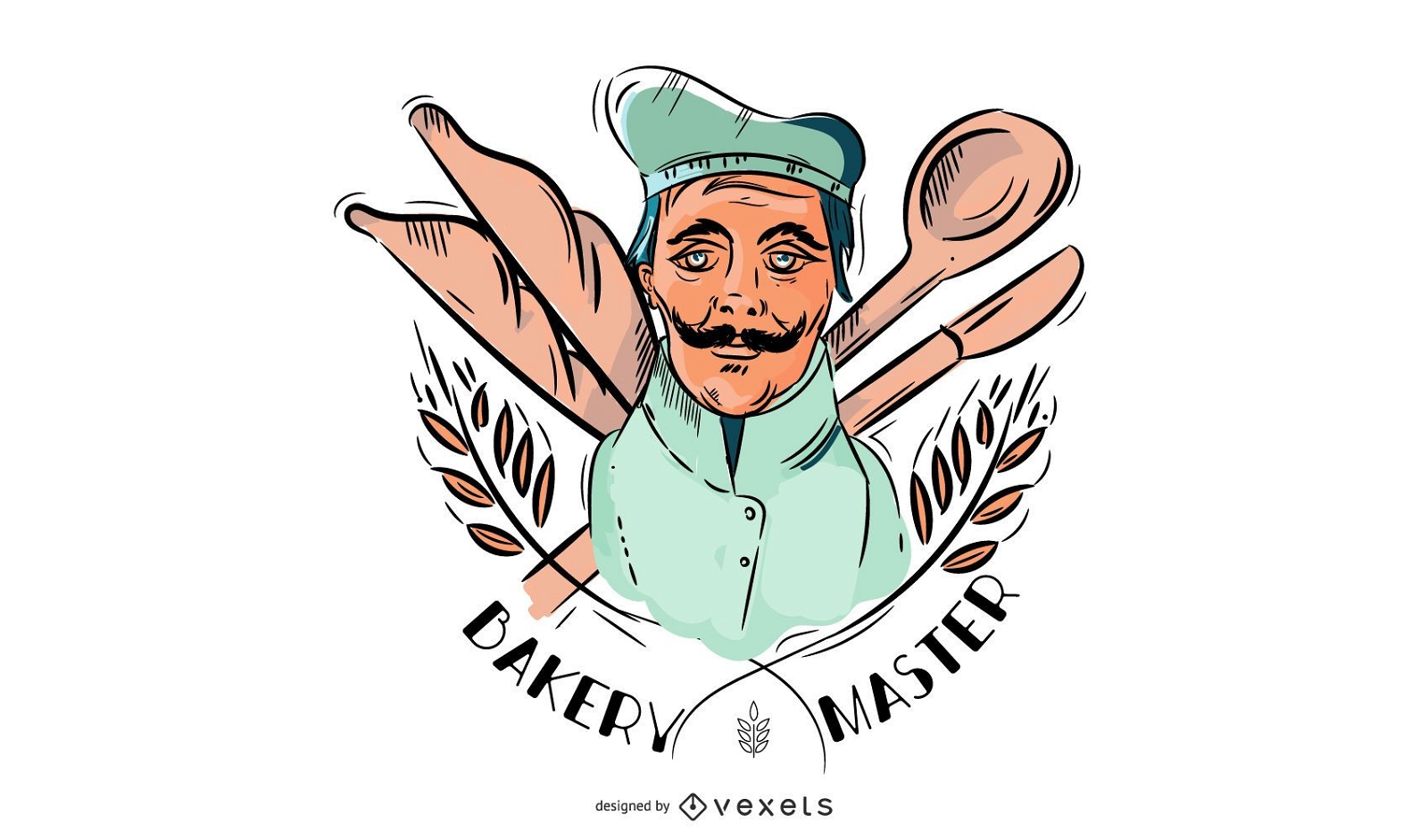 Bäckerei Meister Illustration
