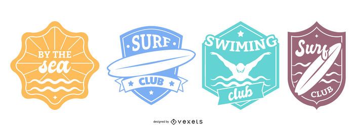 Swimming Badges Set Swimming Badges Set
