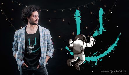Astronaut Grafitti T-Shirt Design