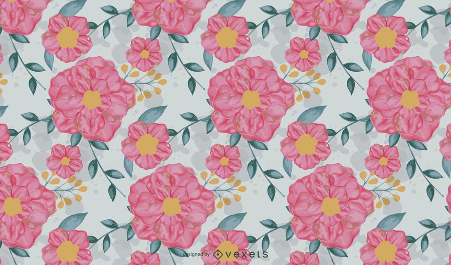 Floral Watercolor Pattern Vector Floral Watercolor Pattern Vector