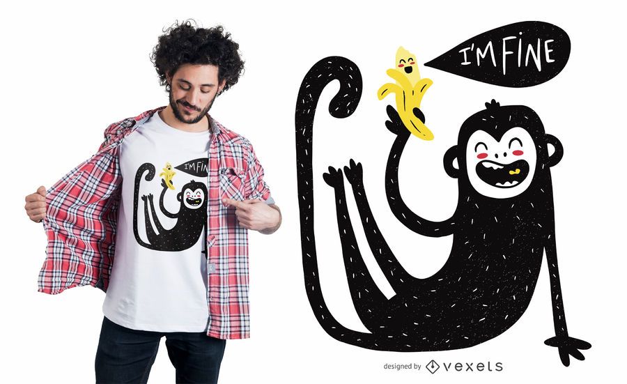 Cute Monkey T-shirt Design Cute Monkey T-shirt Design