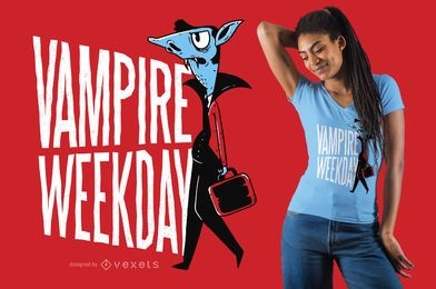 Diseño de camiseta divertida vampiro