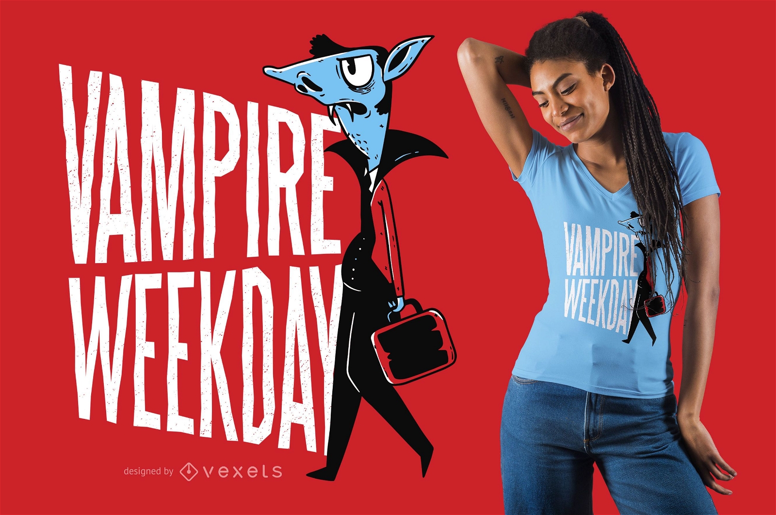 Vampir lustiges T-Shirt Design