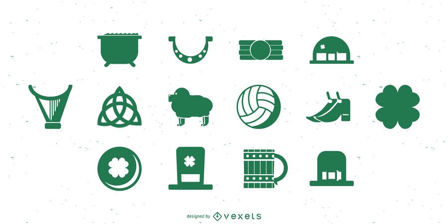Ireland flat icon silhouette Ireland flat icon silhouette