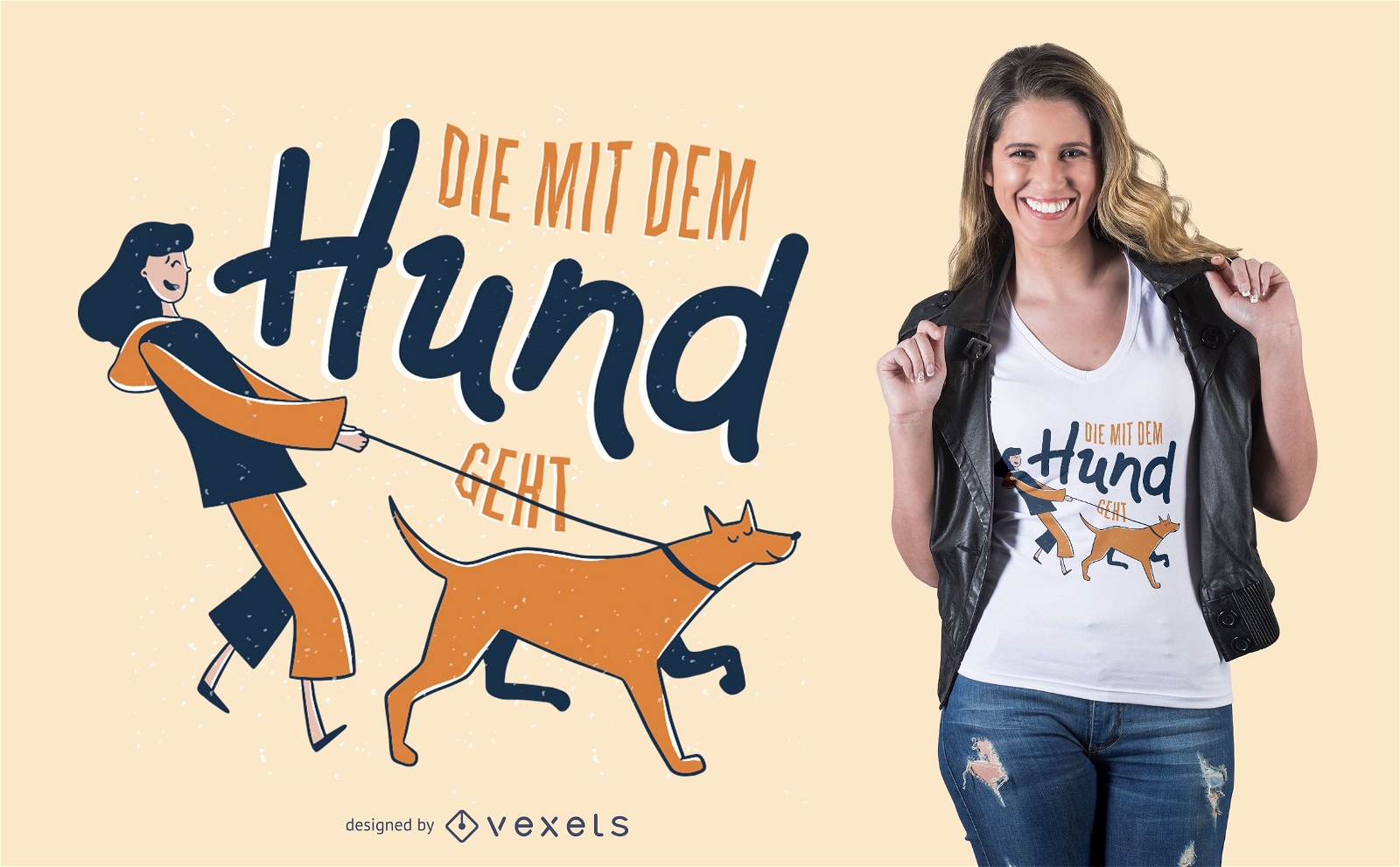 Design de camisetas alemãs Hund