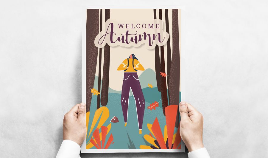 Welcome autumn poster Welcome autumn poster