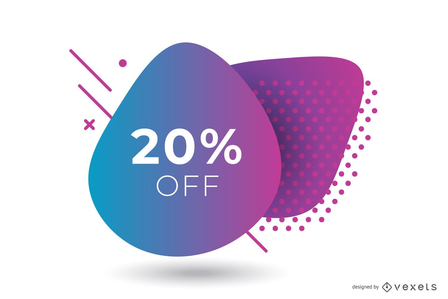 Abstract Sale Violet Gradient Banner Design