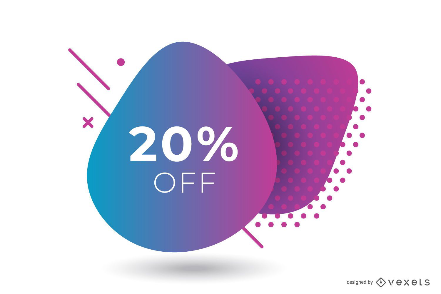 Design de banner gradiente violeta de venda abstrato