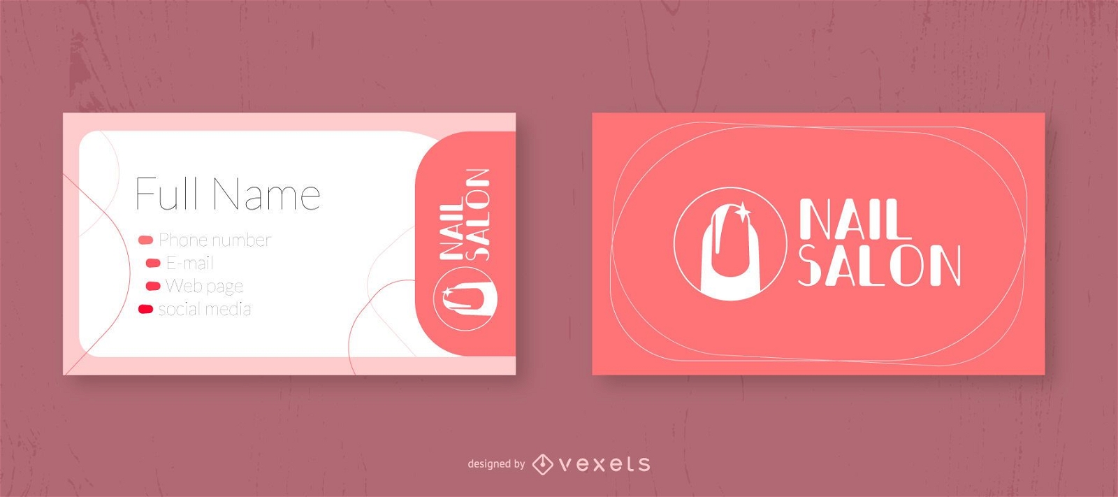Design de cartão de visita para salão de manicure