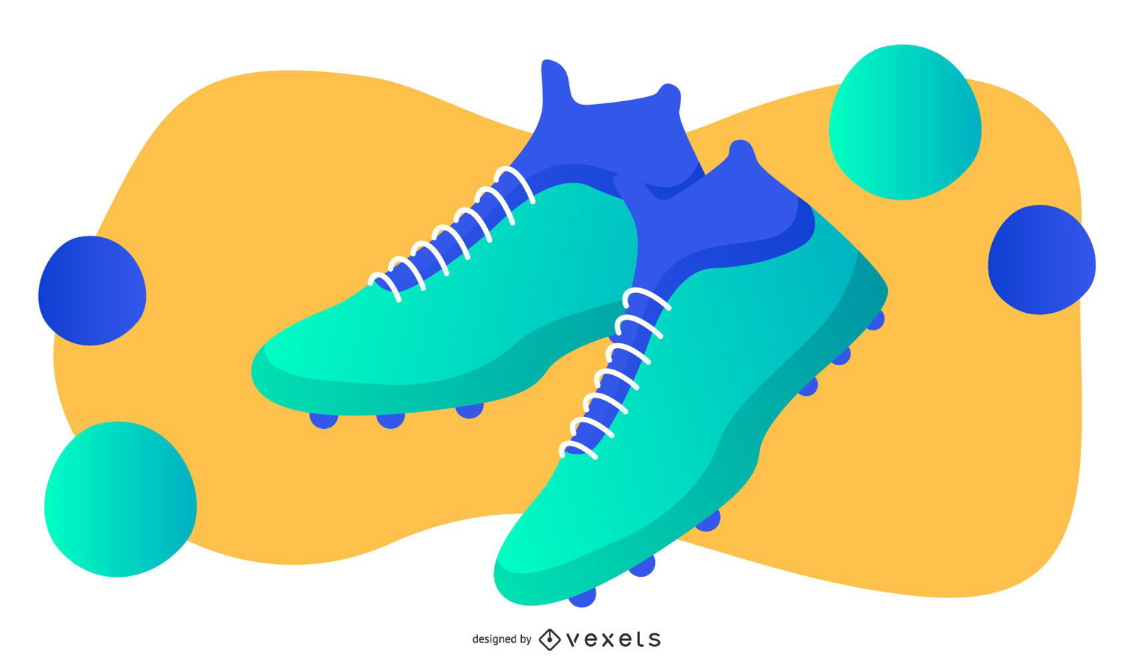 Ilustración de zapatos de fútbol