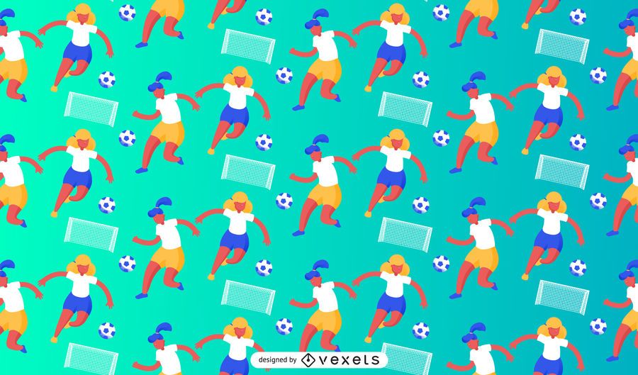 Diseño de patrón de jugadores de fútbol femenino Diseño de patrón de jugadores de fútbol femenino