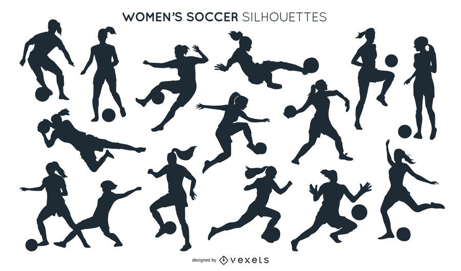 Women's soccer silhouettes collection Women's soccer silhouettes collection