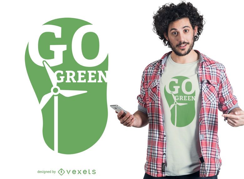 Go green t-shirt design Go green t-shirt design