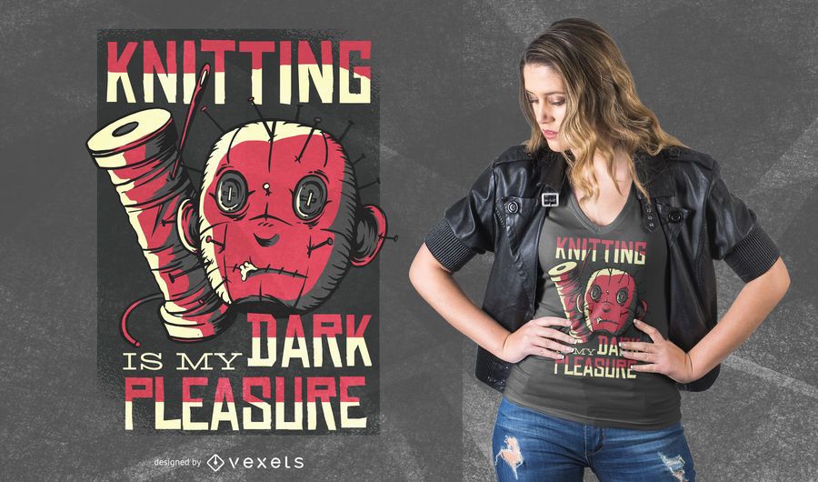 Diseño de camiseta de placer oscuro que hace punto Diseño de camiseta de placer oscuro que hace punto