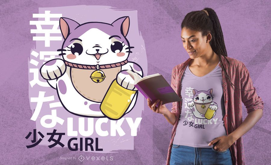 Lucky girl t-shirt design Lucky girl t-shirt design