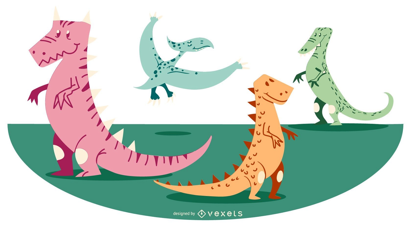 Design de dinossauro colorido
