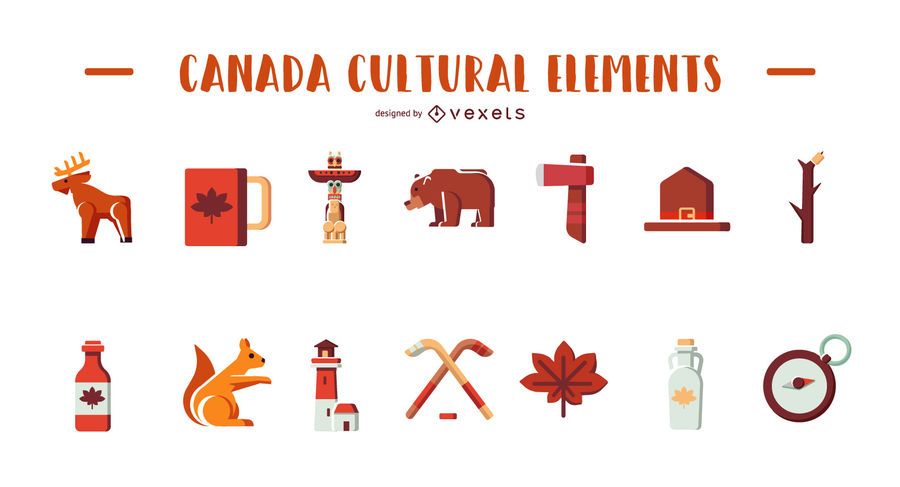 canada-cultural-elements-vector-download