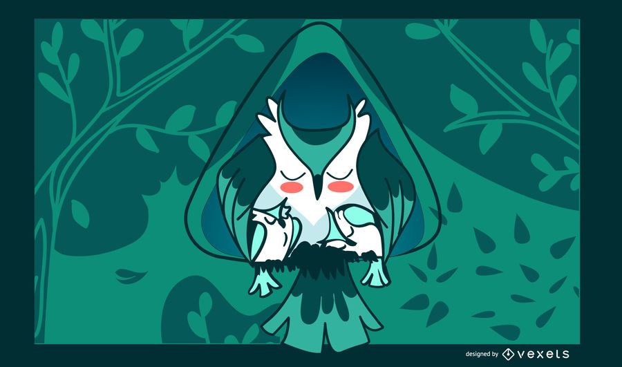 Ilustração de pássaros a dormir Ilustração de pássaros a dormir