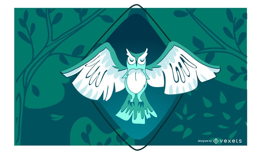 Stylish Night Owl Illustration Stylish Night Owl Illustration