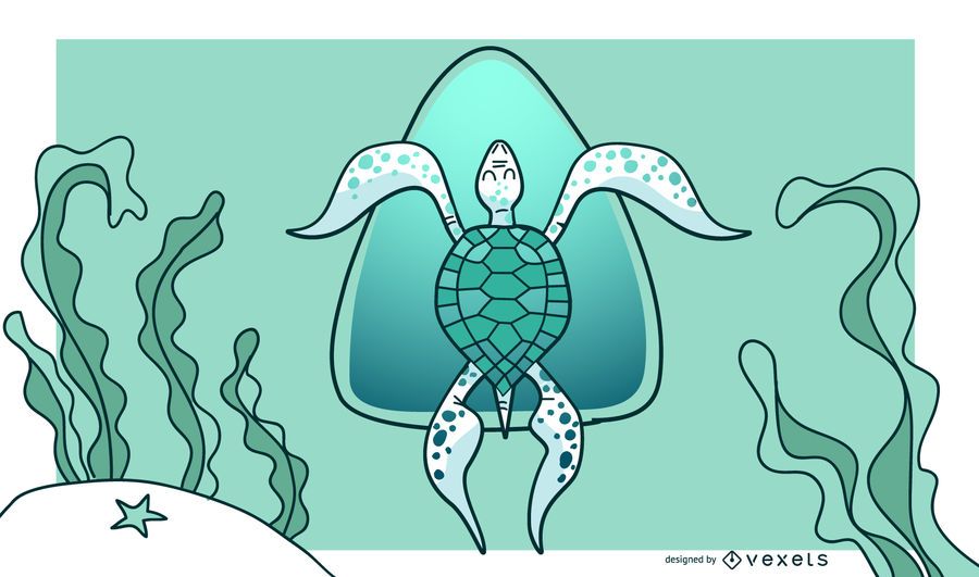 Diseño elegante del fondo de la tortuga verde Diseño elegante del fondo de la tortuga verde