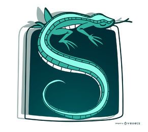Ilustração à moda do lagarto Ilustração à moda do lagarto