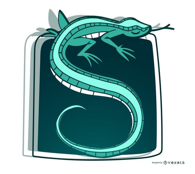Stylish Lizard Illustration Stylish Lizard Illustration