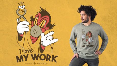 Gruseliges Zahnarzt-T-Shirt Design