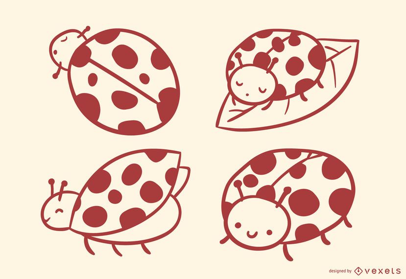 Lady Bug Cute Stroke Set Lady Bug Cute Stroke Set
