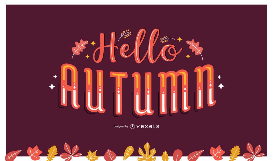 Hola letras de otoño Hola letras de otoño