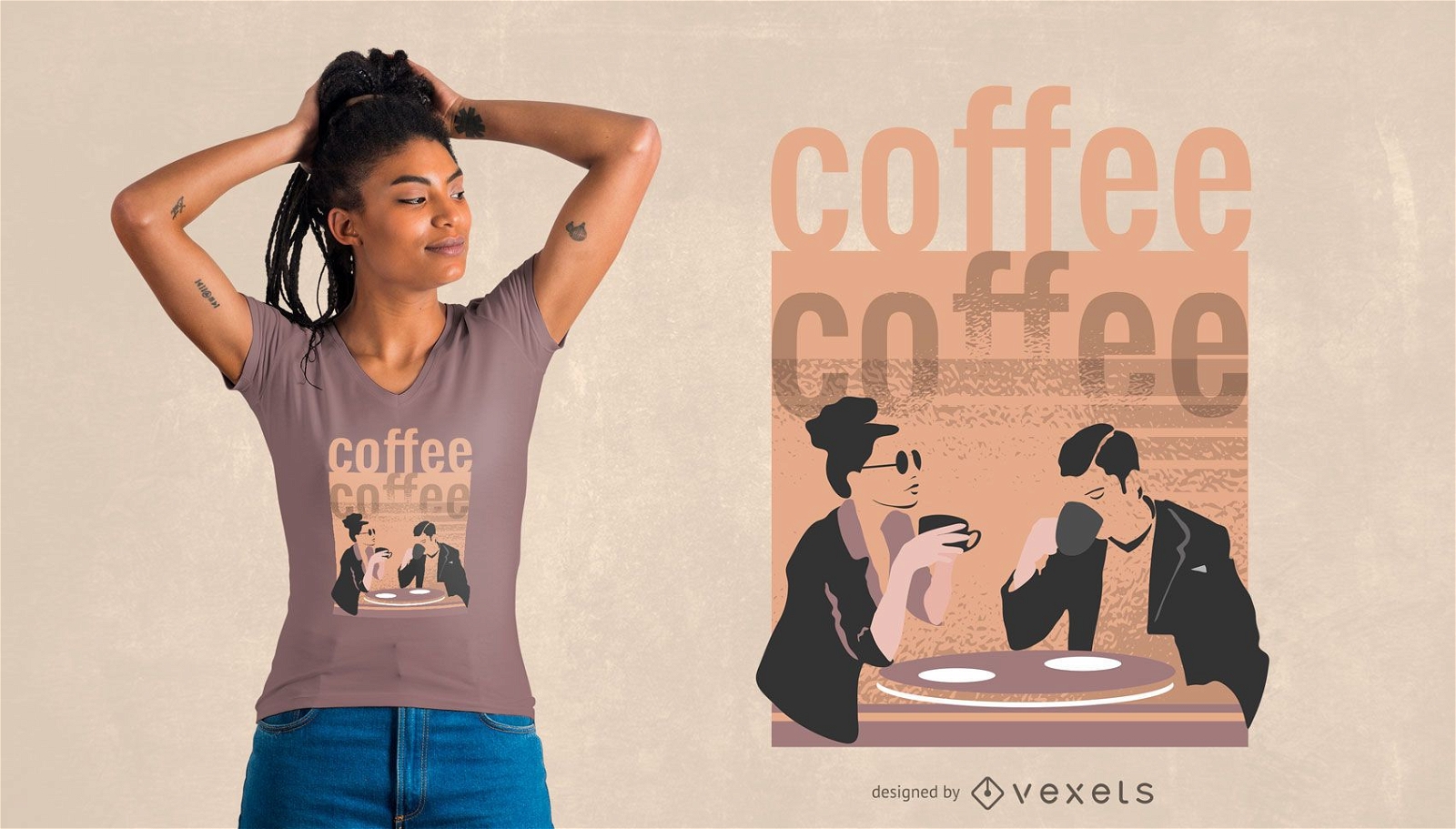 Diseño de camiseta de café relajante