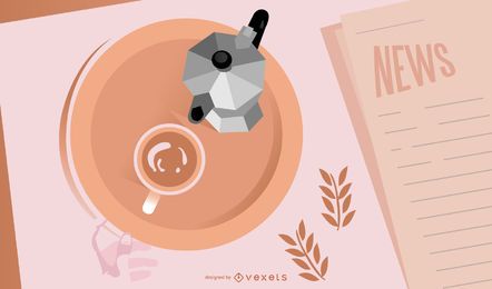 Fondo de pantalla de Moka Coffee Pot Fondo de pantalla de Moka Coffee Pot
