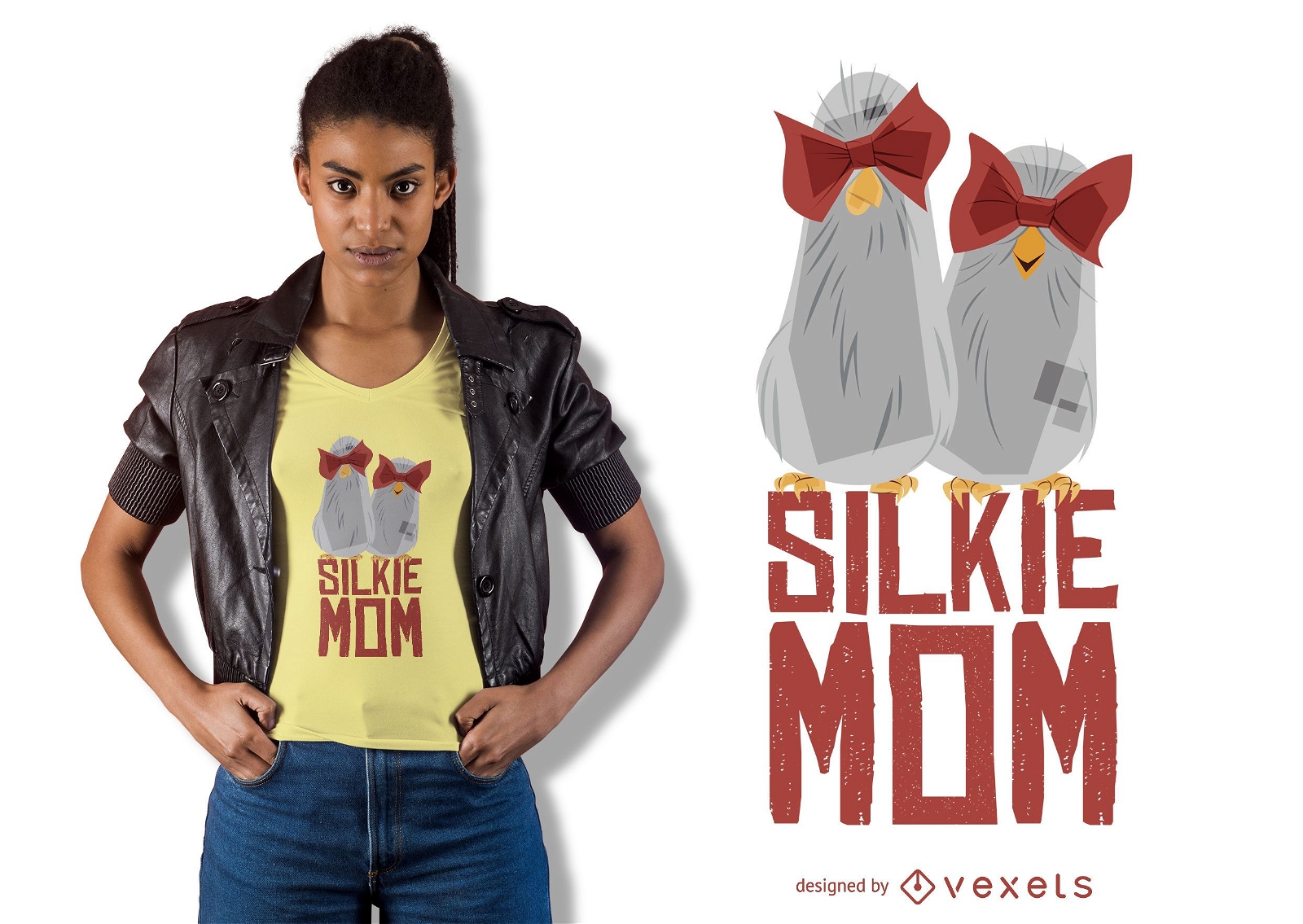 Design de camisetas Silkie Mom