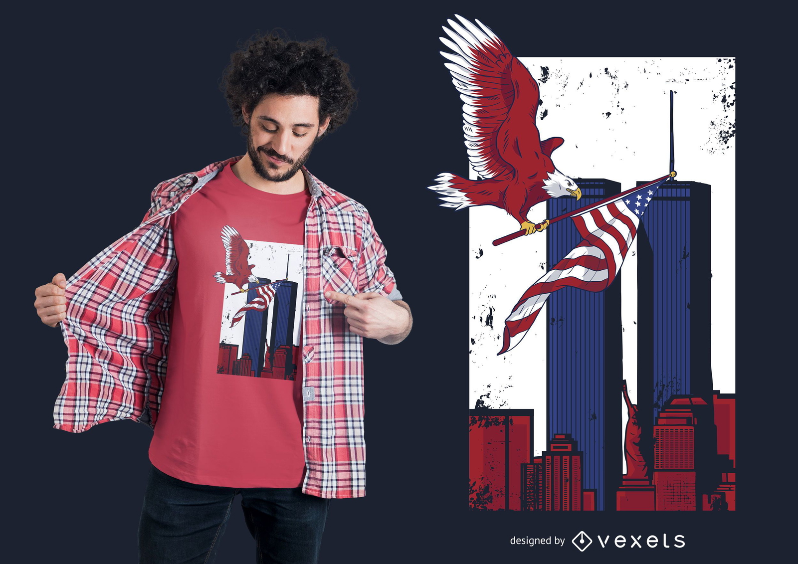 Twin Towers Memorial T-Shirt Design