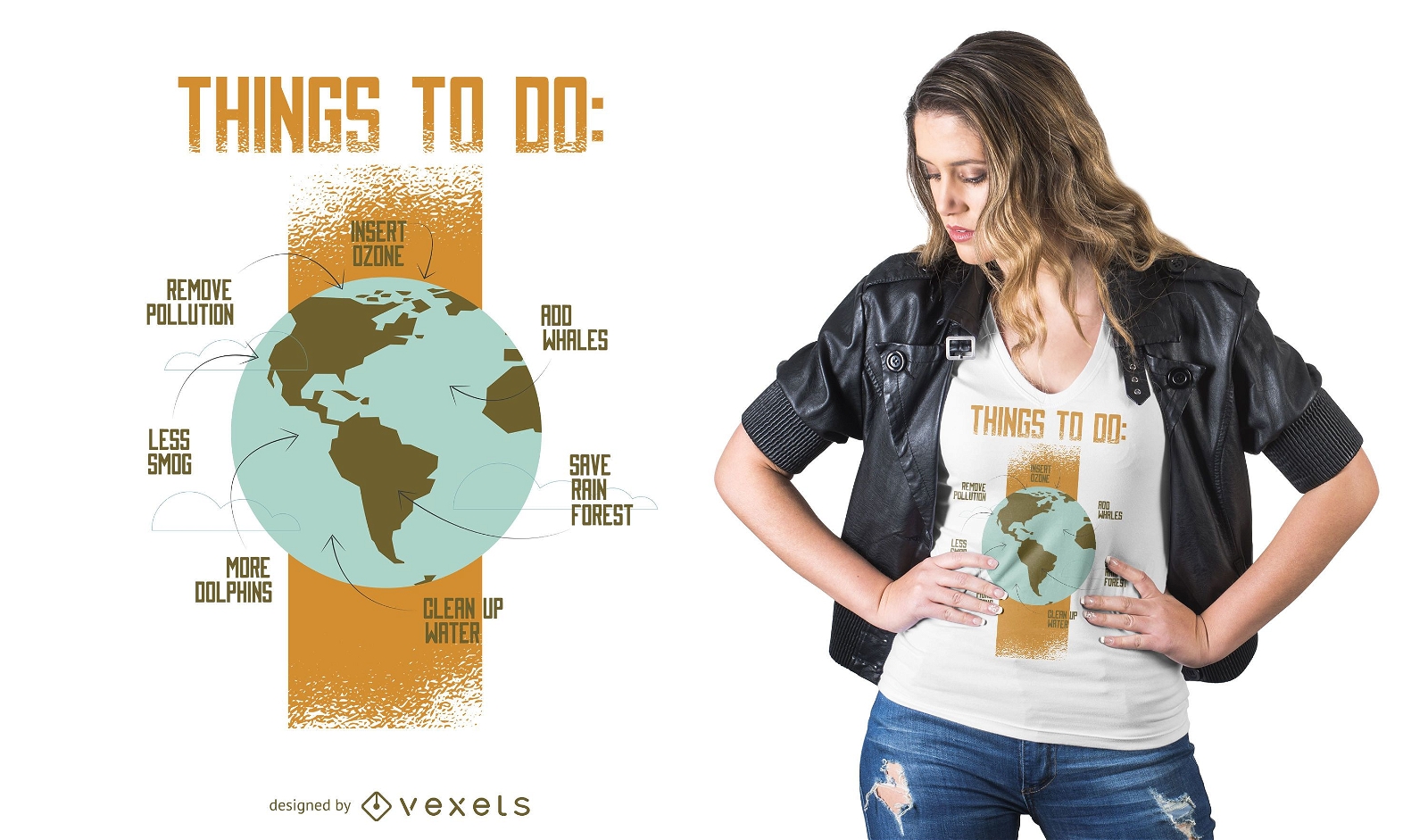 Design de camisetas da Save Earth