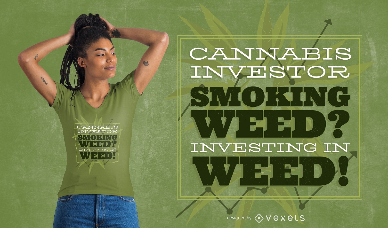Design de camisetas para investidores Weed