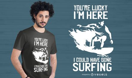 Design de camisetas de citações do surf
