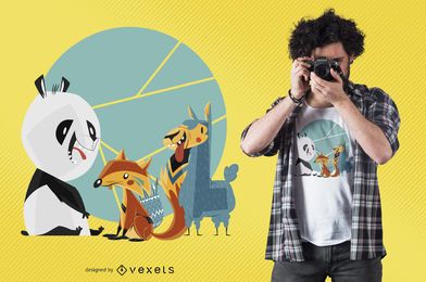 Design de camisetas Animals Friends