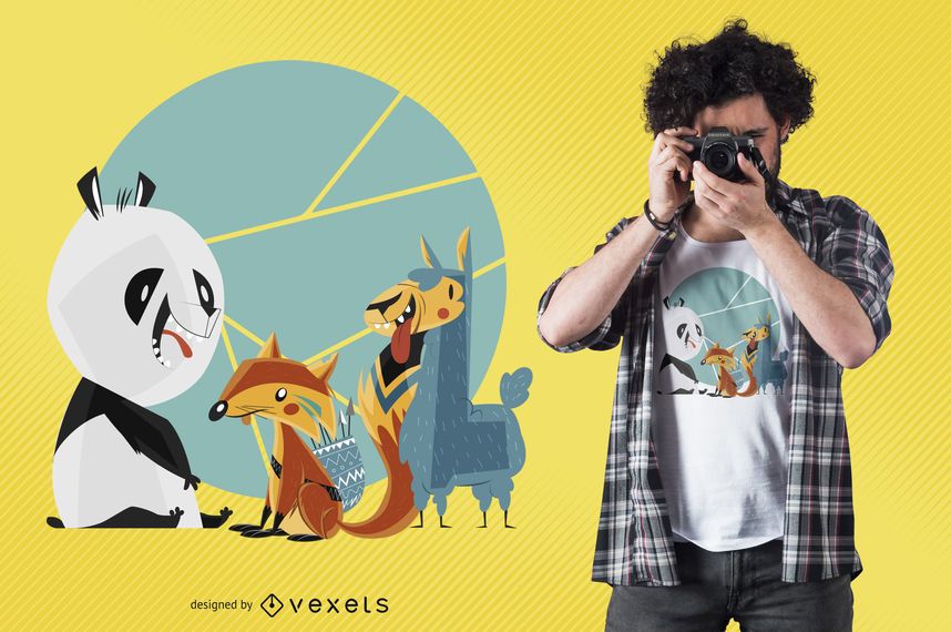 Projeto do t-shirt dos amigos dos animais Projeto do t-shirt dos amigos dos animais