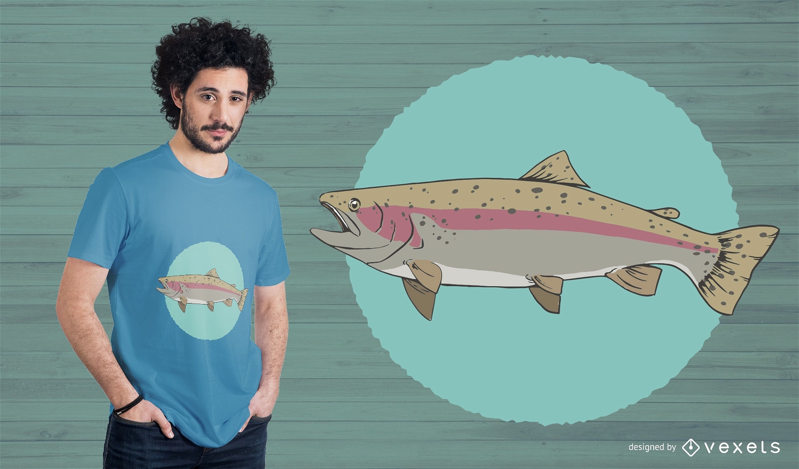 Design de camisetas Rainbow Fish