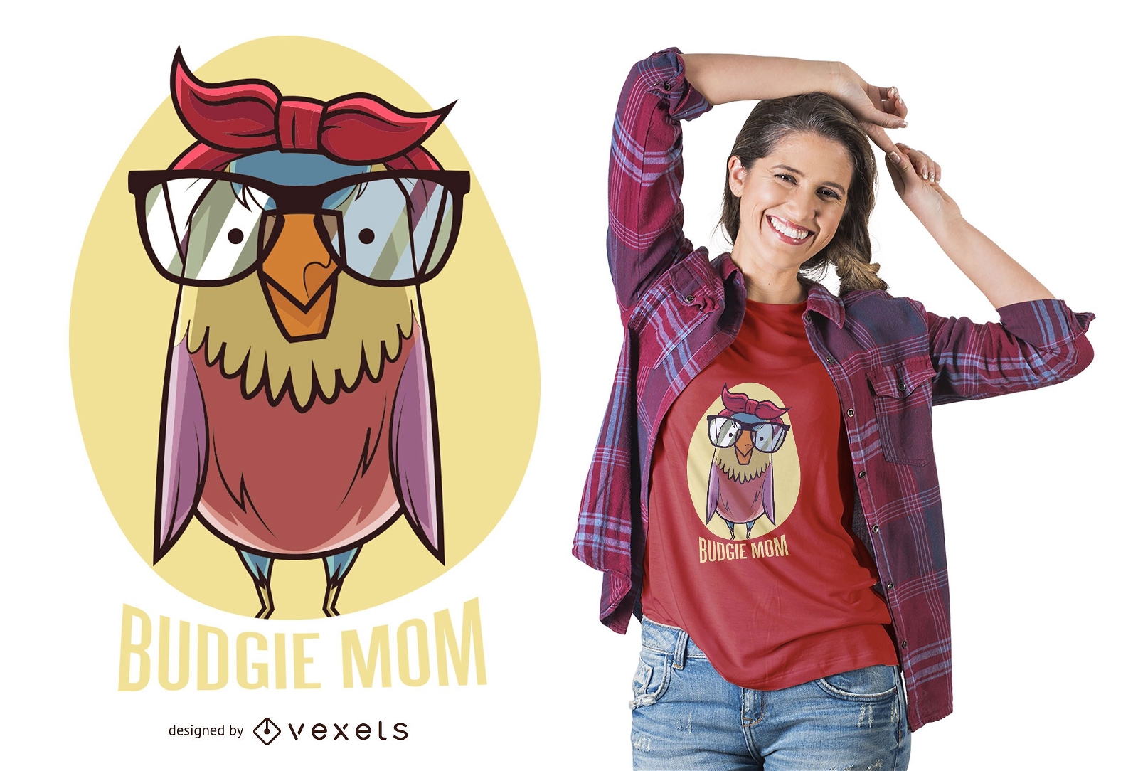 Design de camisetas Bird Mom