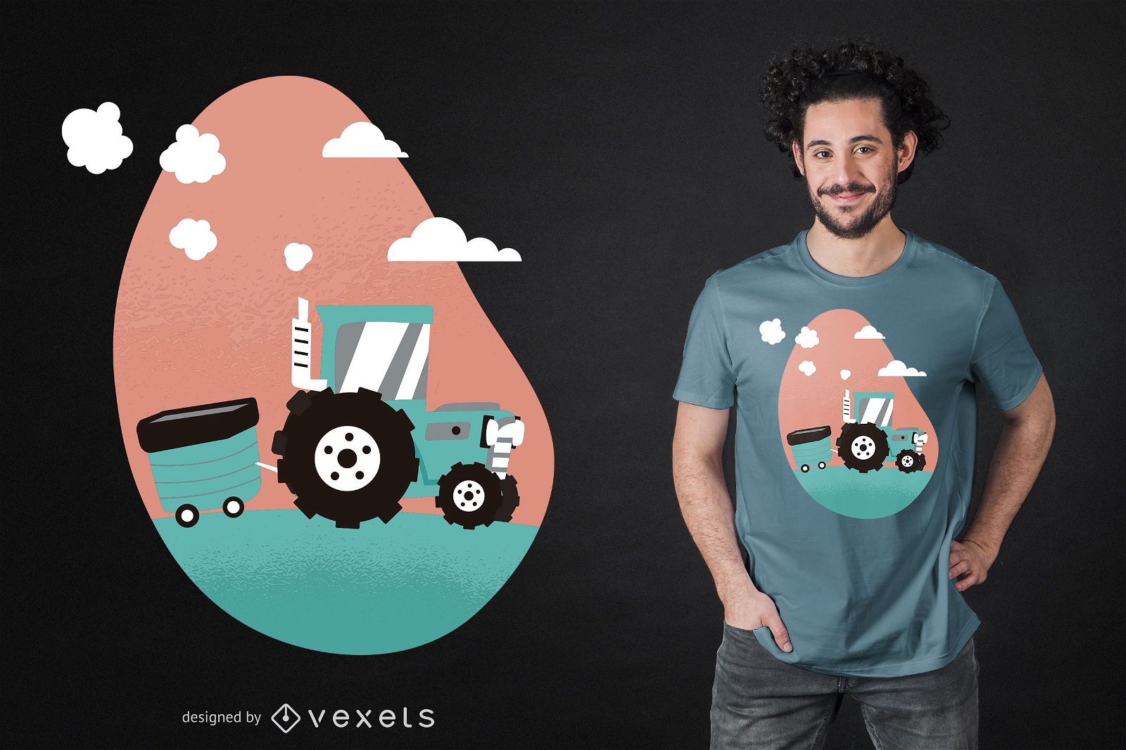 Farm Tractor T-shirt Design