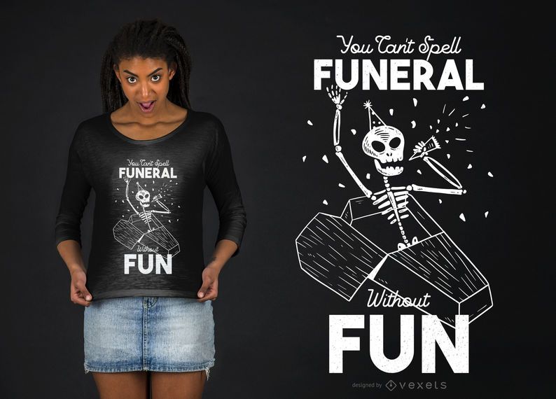 Diseño de camiseta esqueleto divertido Diseño de camiseta esqueleto divertido