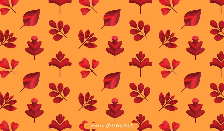 Patrón de hojas de otoño naranja Patrón de hojas de otoño naranja