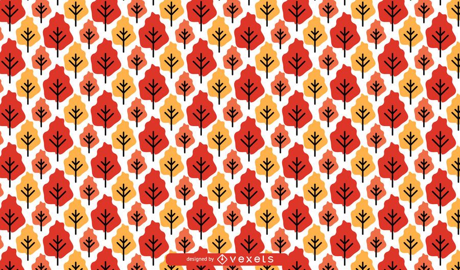 Seamless Autumn Trees Pattern Seamless Autumn Trees Pattern