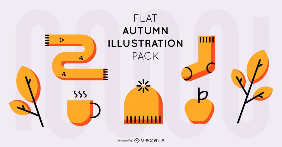Flat Autumn Illustration Pack Flat Autumn Illustration Pack