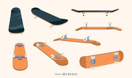 Conjunto de vetores de skates simples Conjunto de vetores de skates simples
