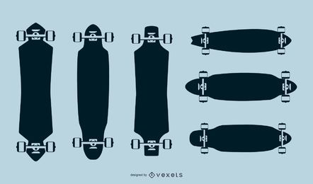 Longboard silhouettes pack Longboard silhouettes pack